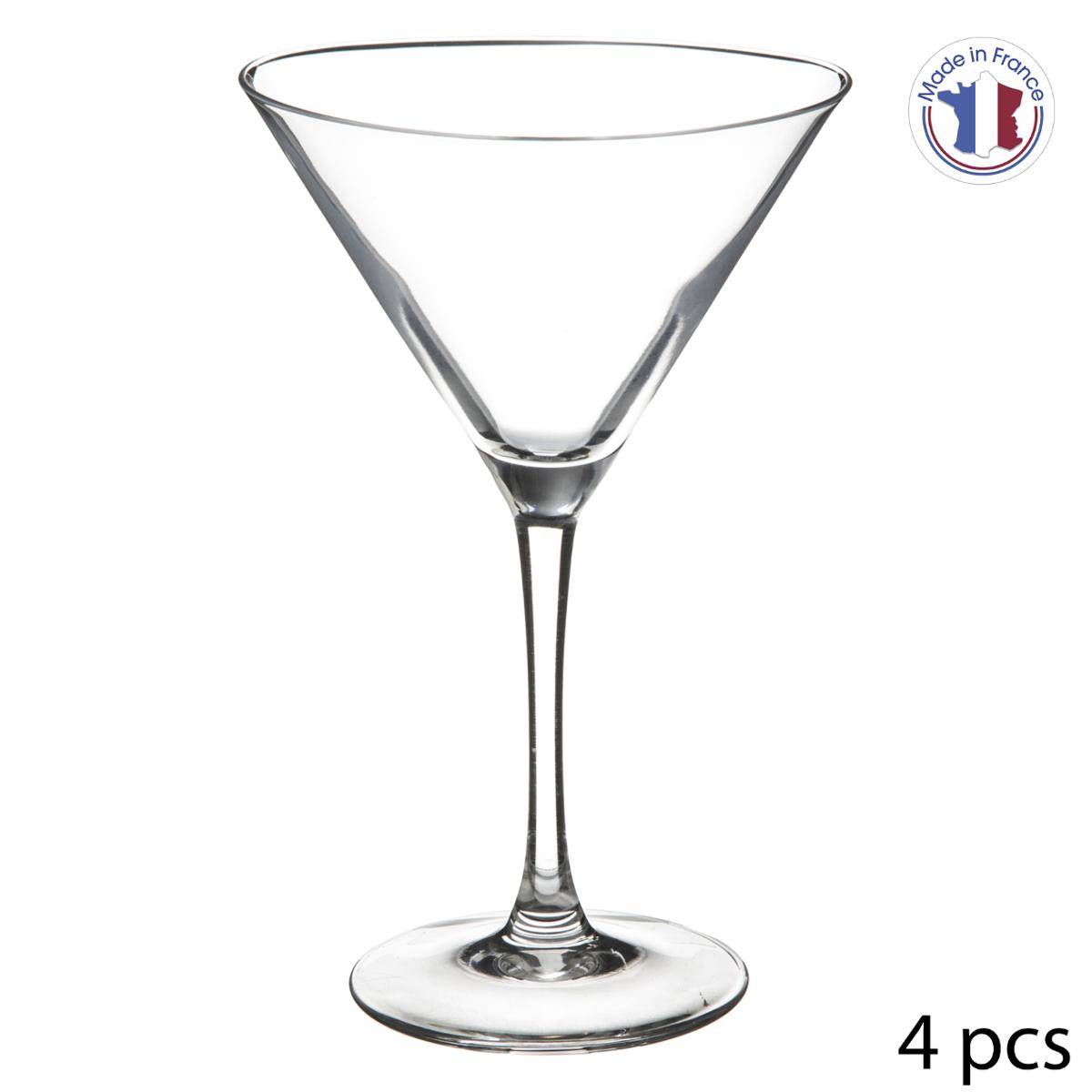 Lot de 4 verres à cocktail en verre 30 cl COCKTAIL, SECRET DE GOURMET