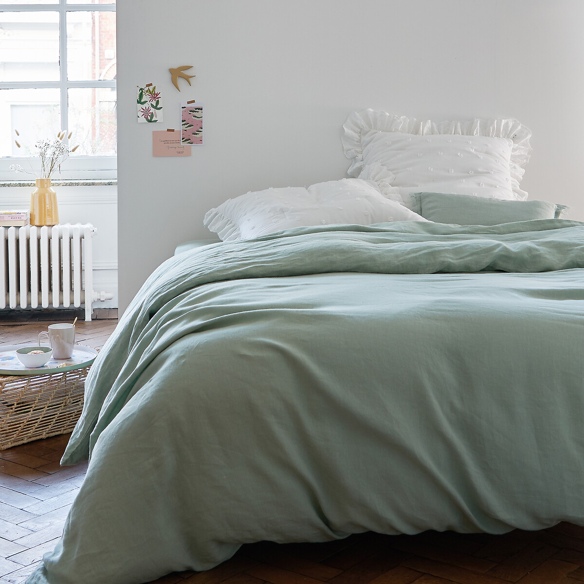 Washed Linen Duvet Cover La Redoute, What Size Duvet For 90 X 200 Bed