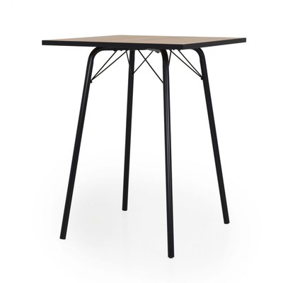 Table haute carrée en bois et métal 80x80cm FLOTI MEUBLES & DESIGN