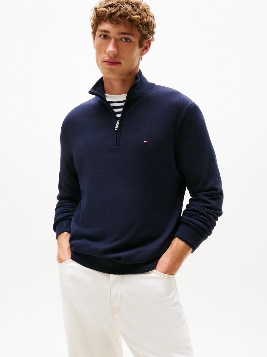 Pull à col zippé