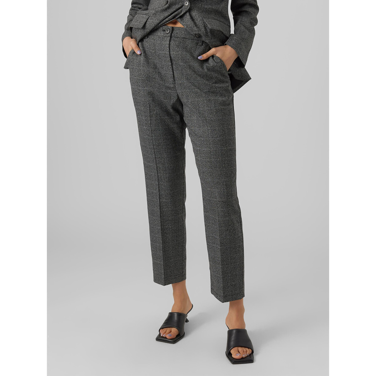 Image of Checked Tailored Trousers