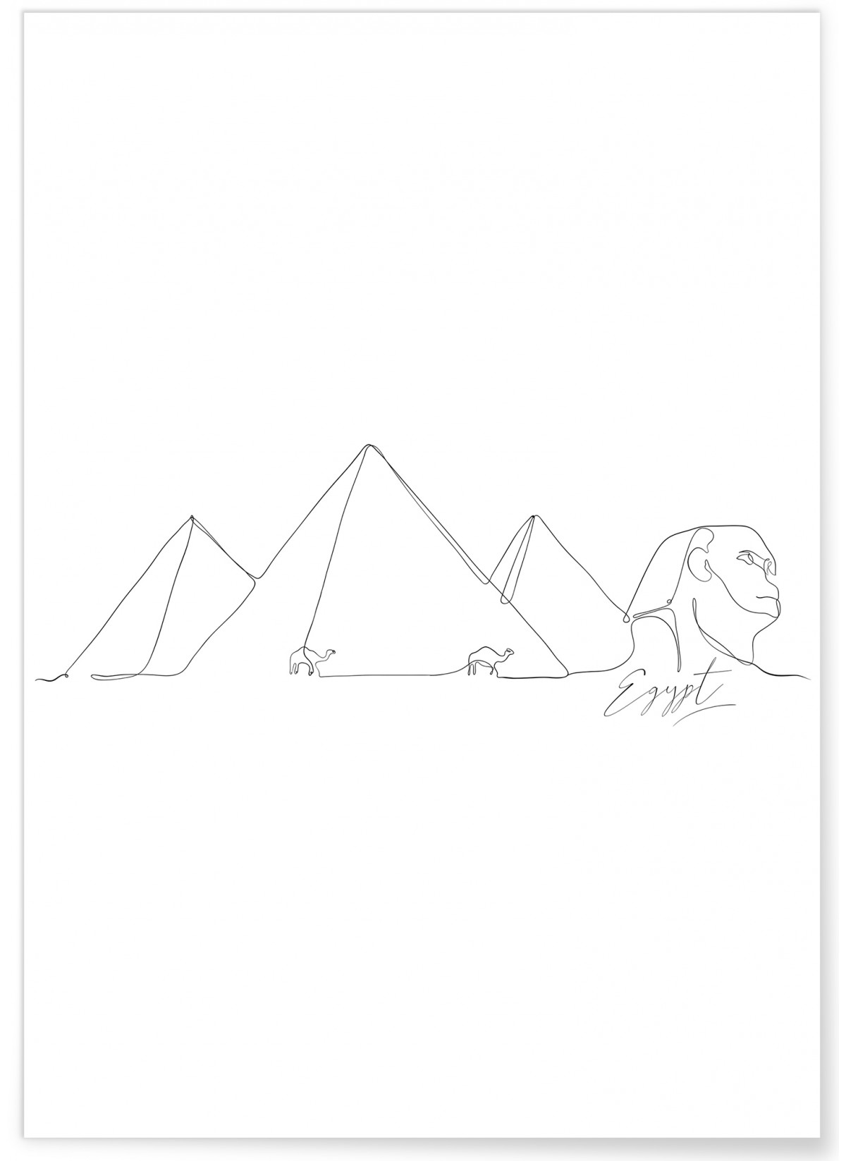 Affiche Line Art Egypte, L'AFFICHERIE