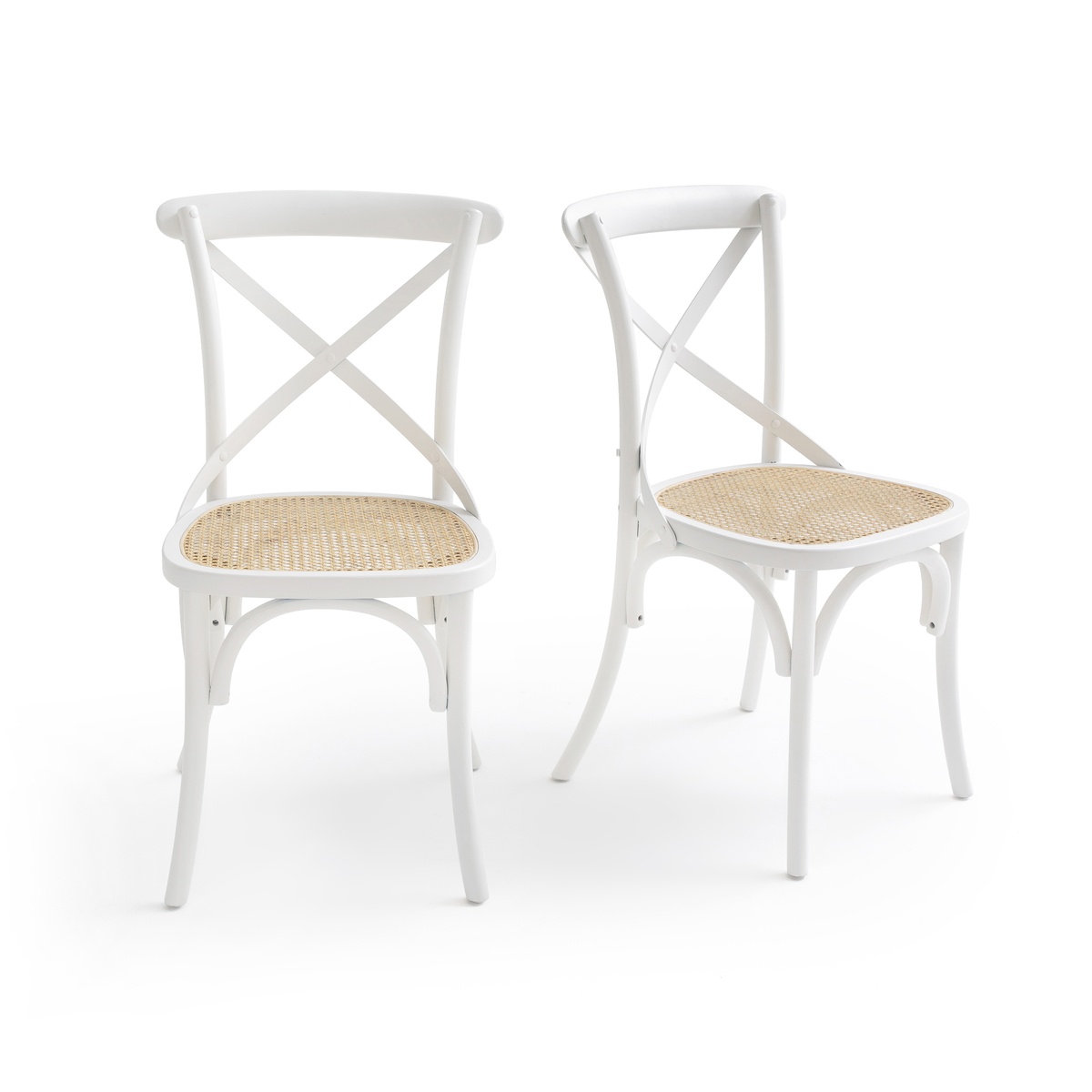 Product photograph of Set Of 2 Cedak Wood Chairs from La Redoute UK