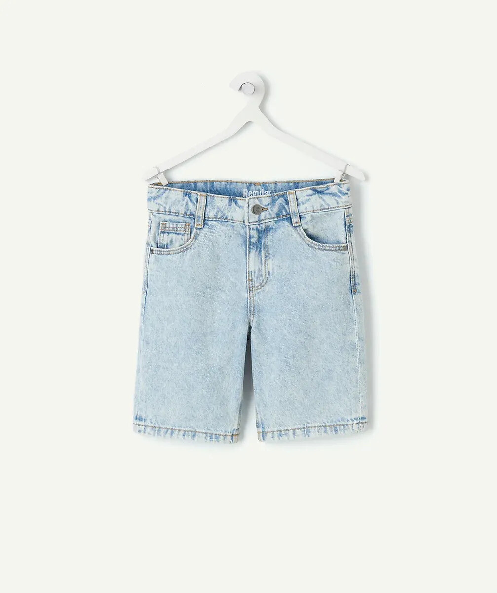 Straight Denim Shorts, TAPE A L'OEIL
