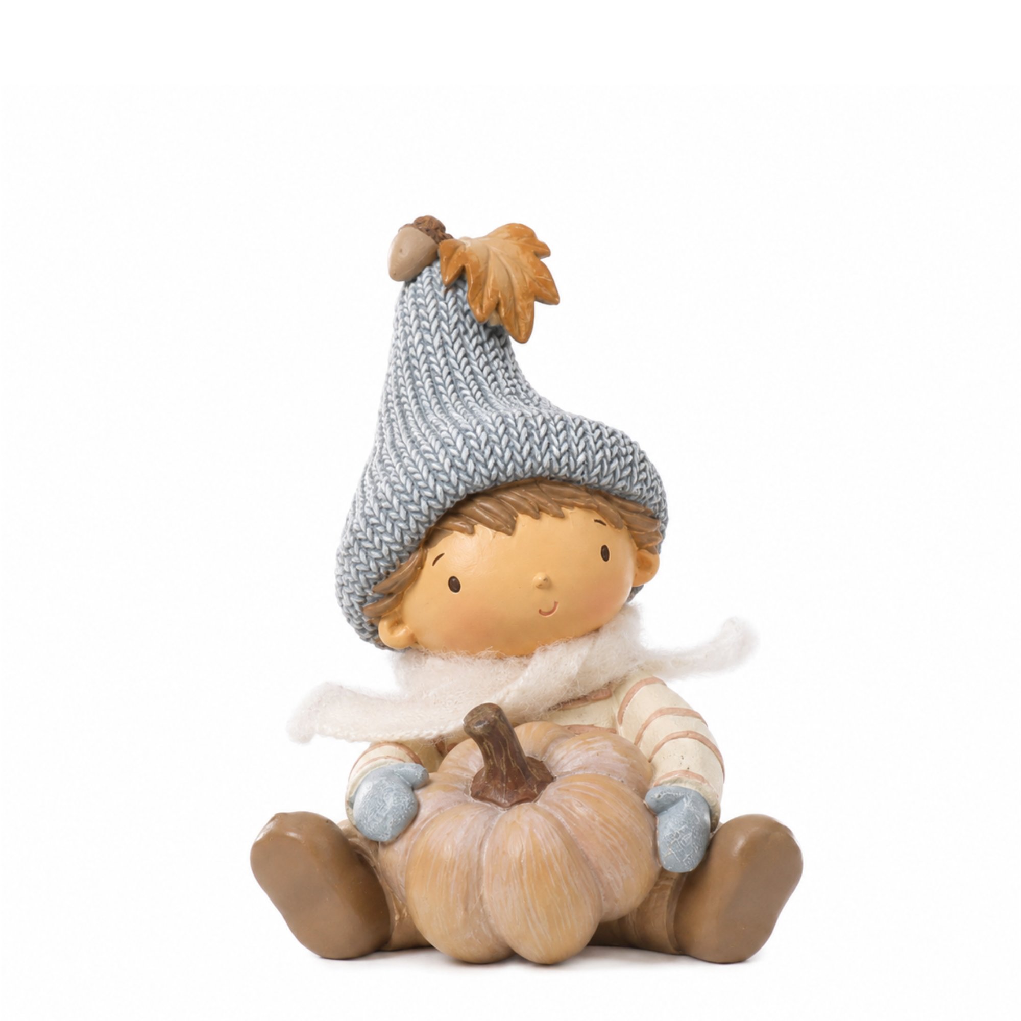 Figurine garçon assis de noël décorative artificielle H15 PUMPKIN, SIA