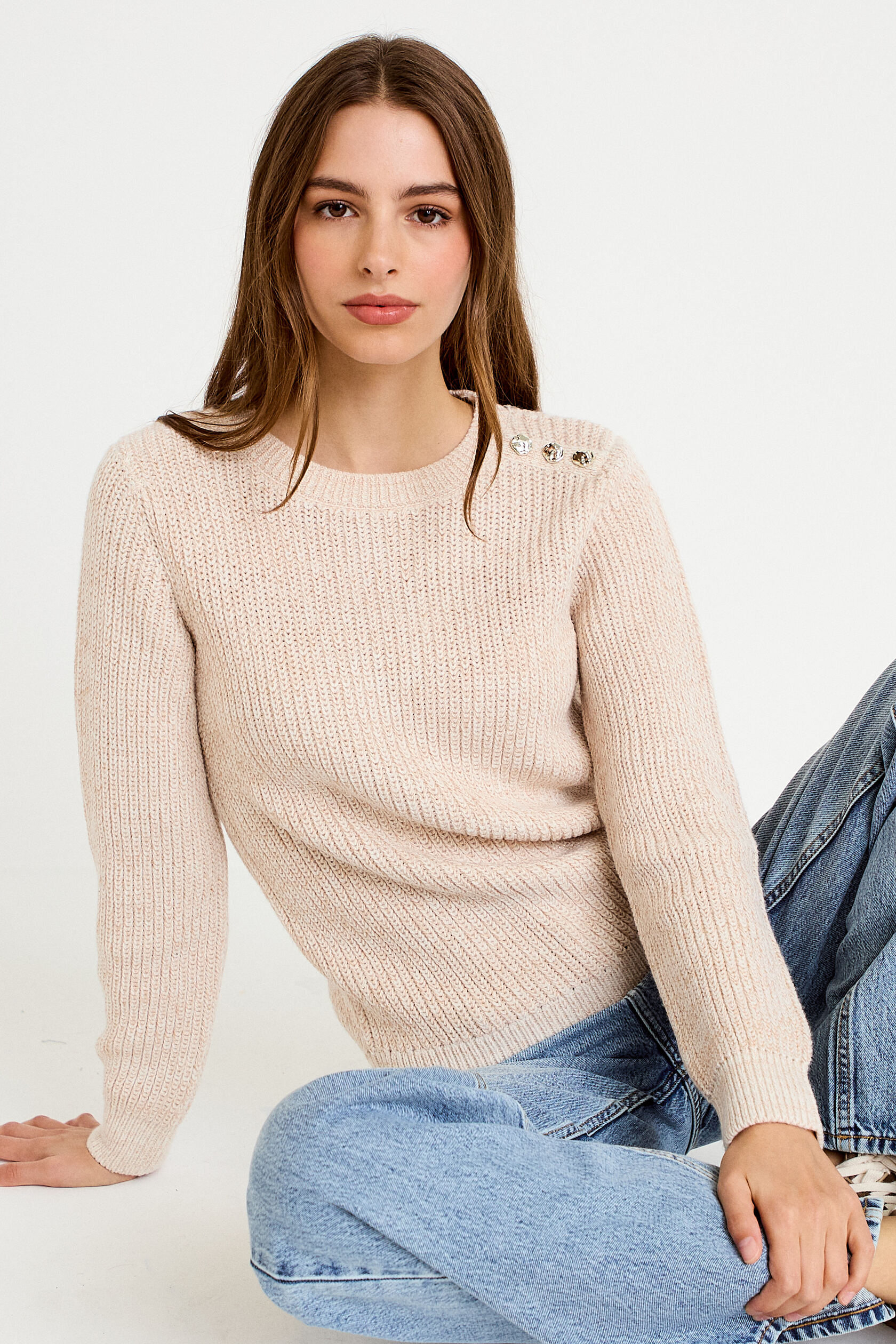 Pull manches longues brillant, CACHE CACHE