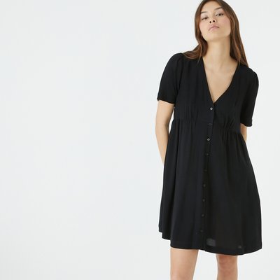 Full Mini Dress with V-Neck LA REDOUTE COLLECTIONS