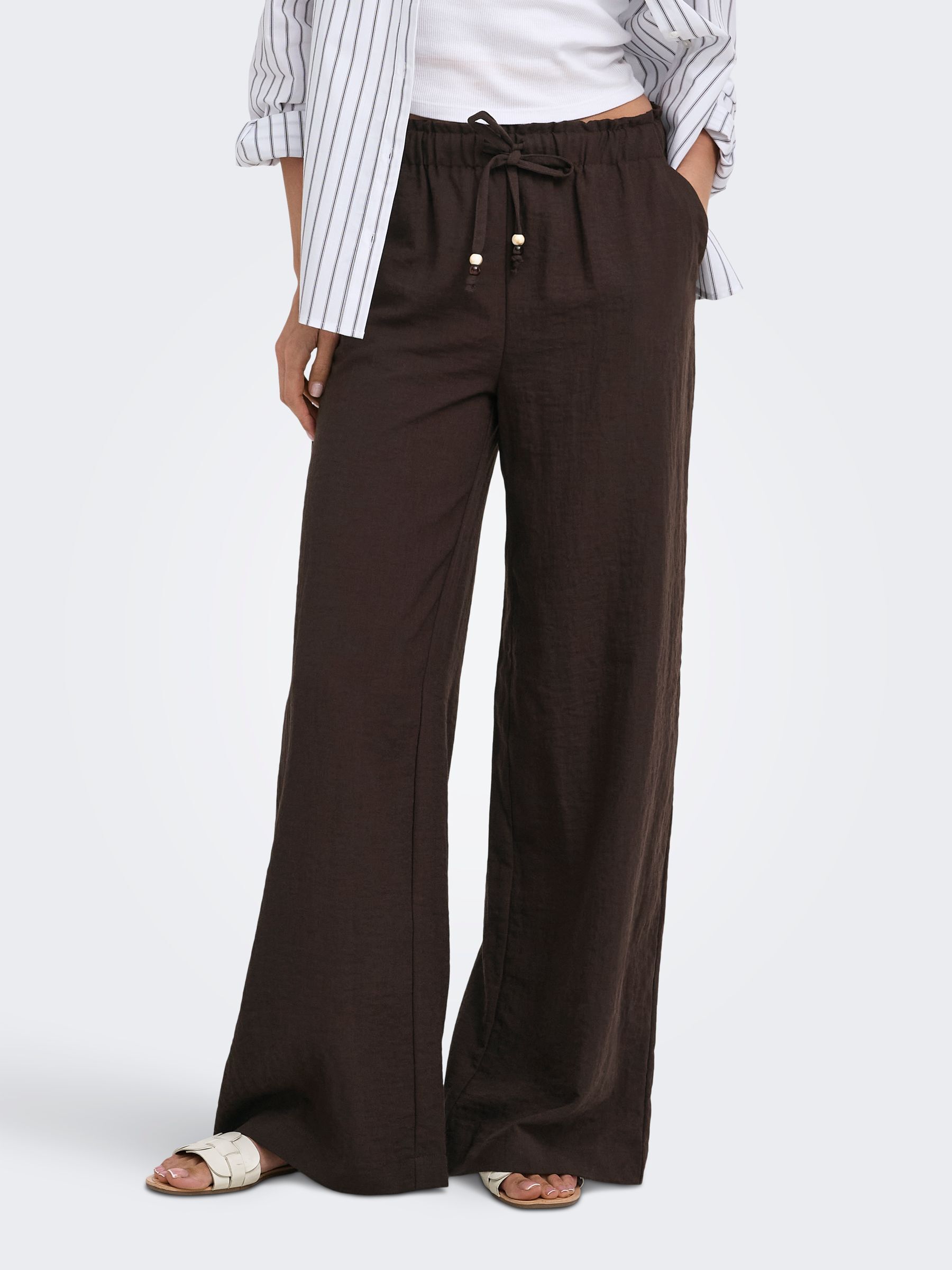 Pantalon À Jambe Large, ONLY
