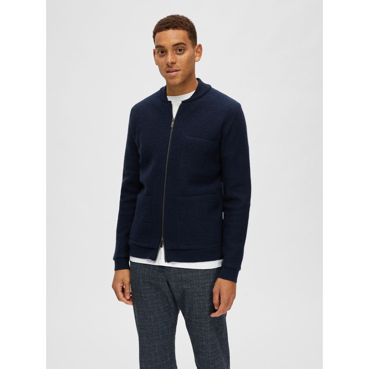 Bomber en sales laine homme
