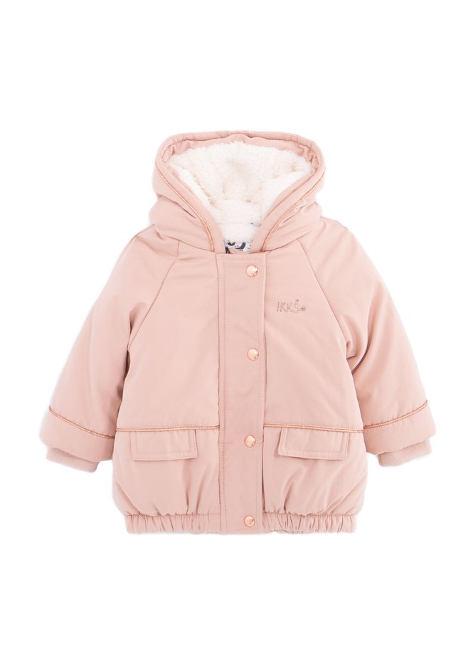 Parka fourree broderie poitrine rose pale Ikks Junior La Redoute