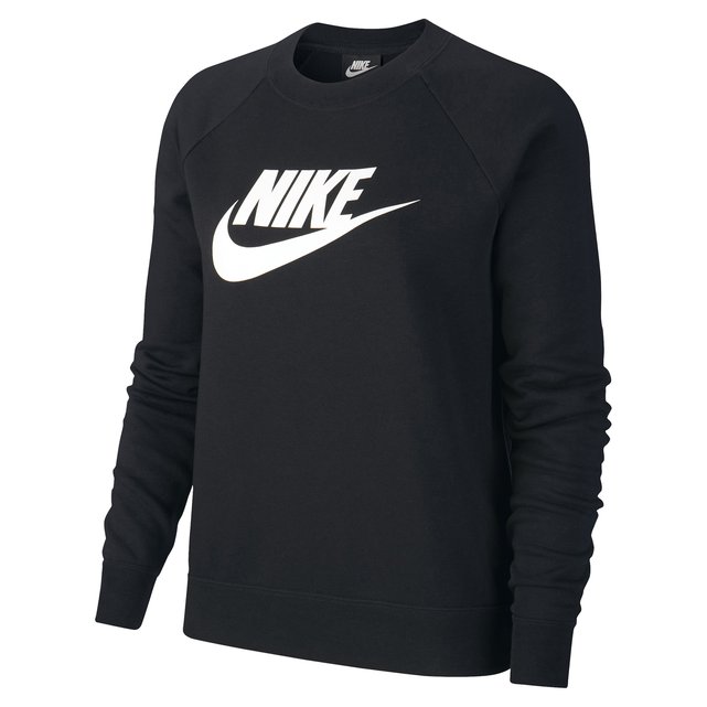Essentiel logo sweatshirt with crew neck , black, Nike | La Redoute