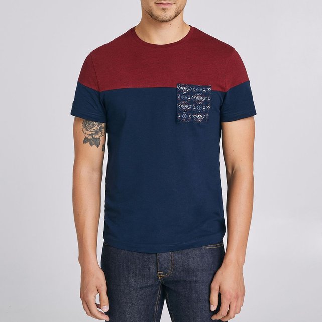 Tee shirt colorblock poche imprimée Jules La Redoute