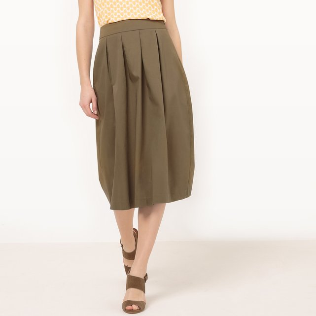Pleated Midi Skirt