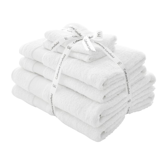 Anti bacterial cotton 6 piece towel bale Catherine Lansfield La