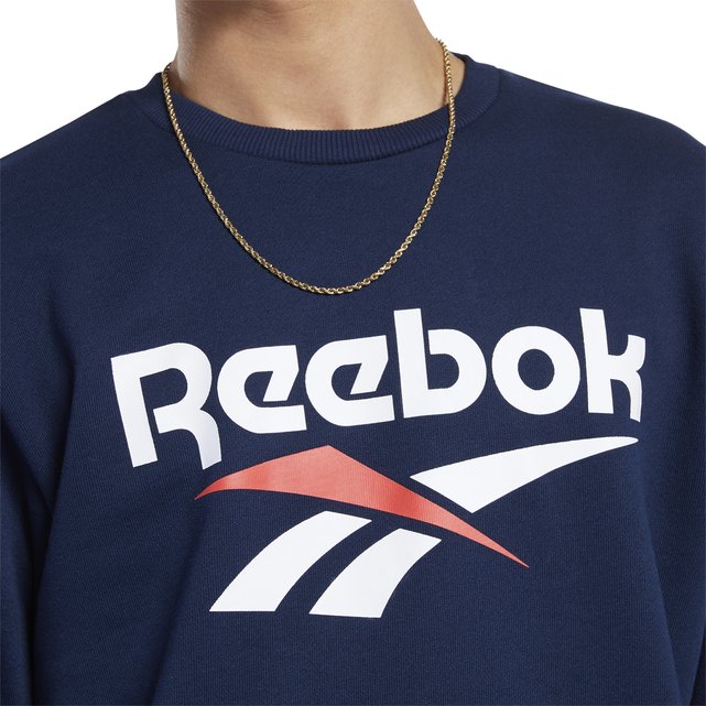 reebok classics navy vector logo sweatshirt