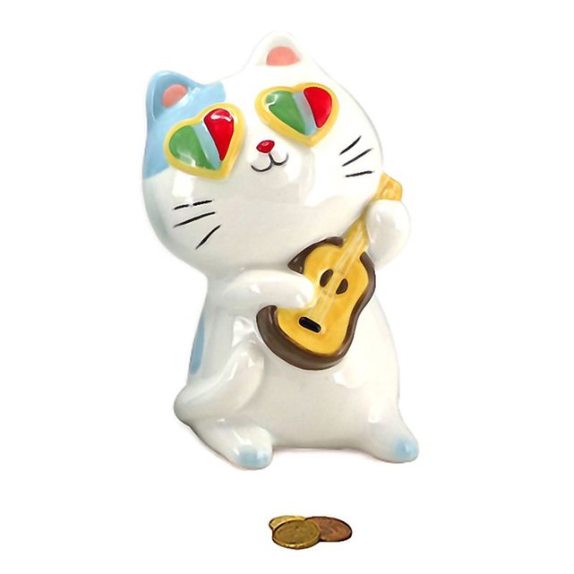 Petite Tirelire Chat Musicien Blanc United Labels La Redoute