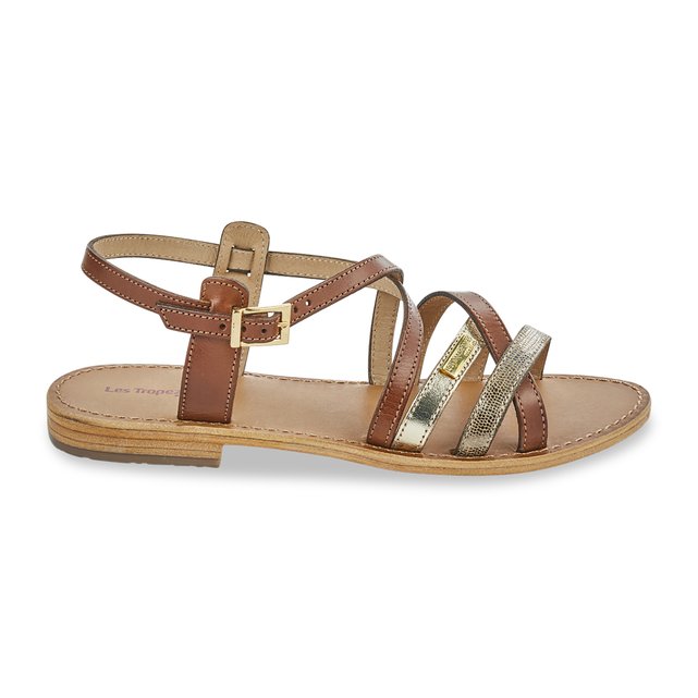 Sandales cuir hapax Les Tropeziennes Par M Belarbi tan ...