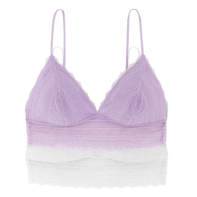 Pack of 2 caia bralettes in lace lilac pink/white Dorina