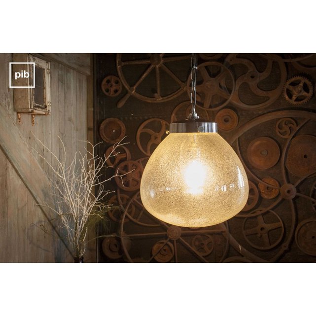 suspension en verre soufflé bangor transparent produit interieur