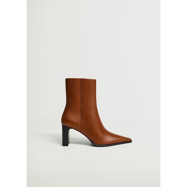 bottes cuir marron talon