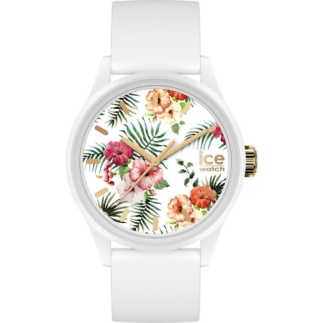 Montre ice watch online flower blanche