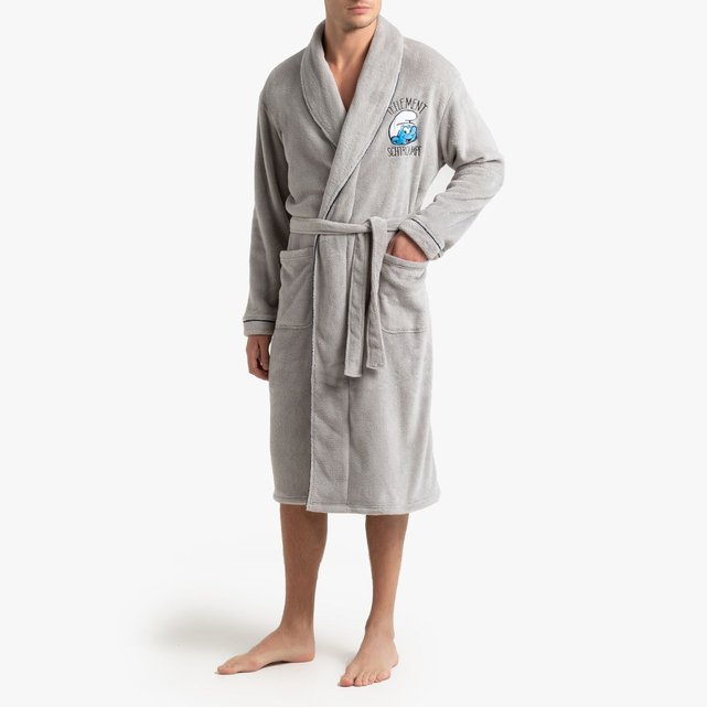 Robe De Chambre Velours Gris Schtroumpfs La Redoute