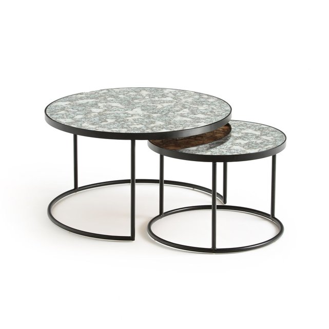 table basse semi gigogne lipstick lot de 2 noir la table basse semi gigogne lipstick lot de 2 noir la