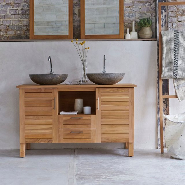 Meuble Salle De Bain En Teck 125 Soho Naturel Tikamoon La Redoute