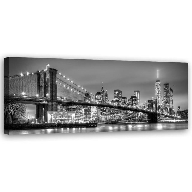 Tableau le pont de brooklyn Couleur noir blanc Recollection La