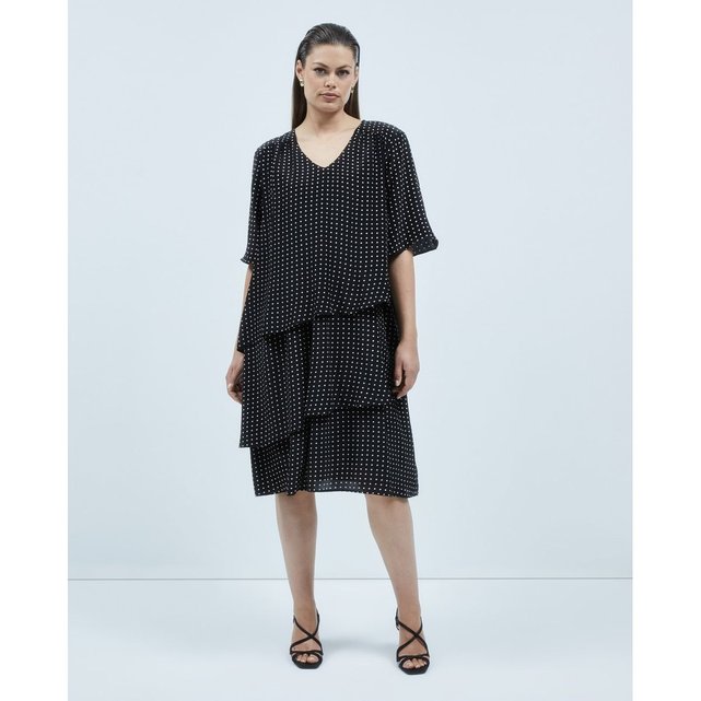 Robe courte plusieurs paisseurs noir Couchel La Redoute