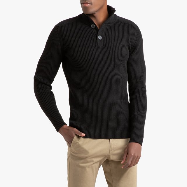 fine knit polo neck jumper