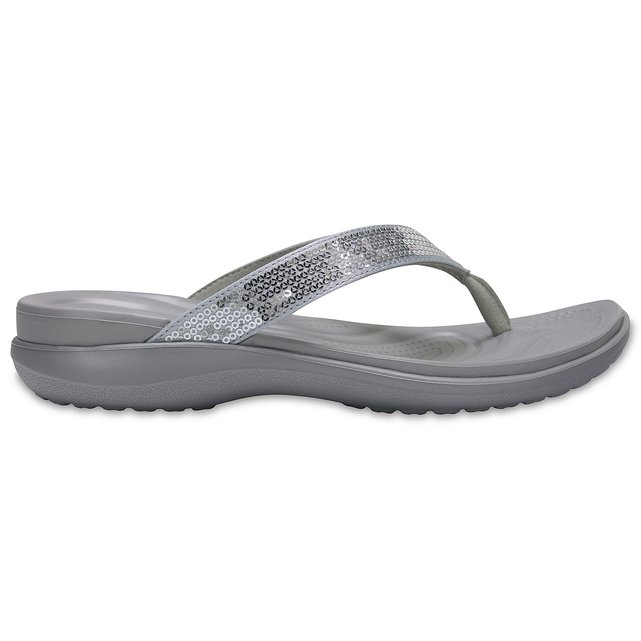 crocs women's capri v sequin flip flop