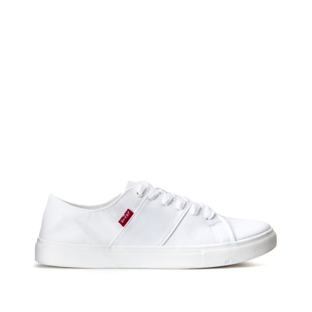 white cotton trainers