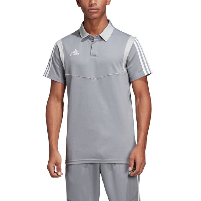 Polo manches courtes tiro gris Adidas Performance | La Redoute