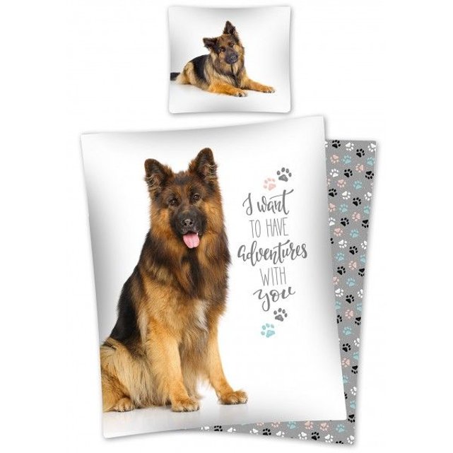 Un Lit Pour Des Vins Allemands Chien berger allemand - parure de lit - housse de couette coton