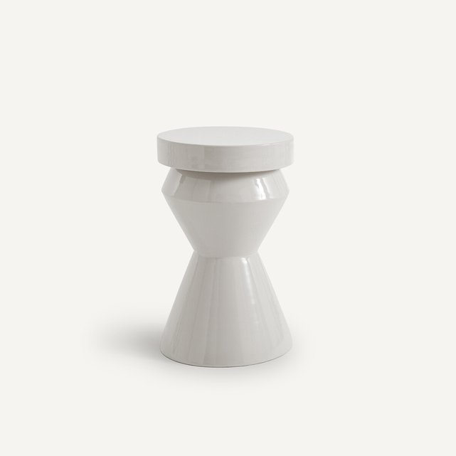Peono graphic metal side table, dove grey, Am.Pm | La Redoute