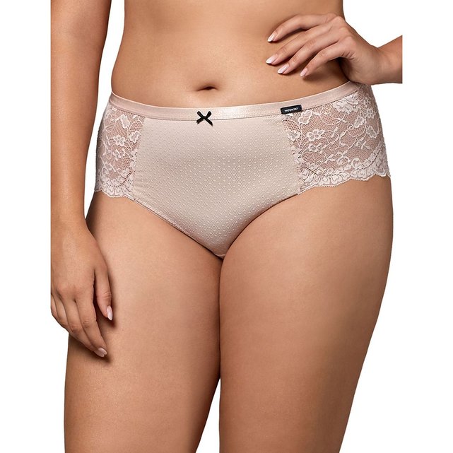 Culotte En Dentelle Pois Pia Beige Cappuccino Nipplex La