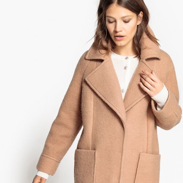 Manteau en laine bouclette La Redoute Collections | La Redoute