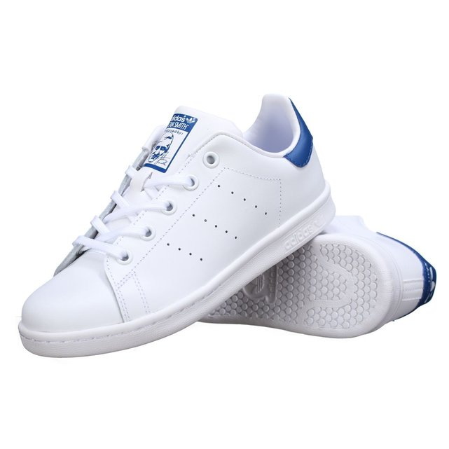 Basket enfant adidas stan smith c bb0694 blanc / bleu ...