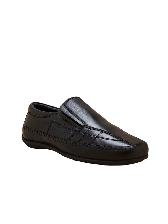 Chaussures bateau homme confort fermeture scratch noir