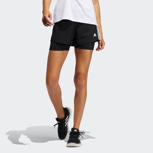 2-in-1 sports shorts, black, Adidas Performance
