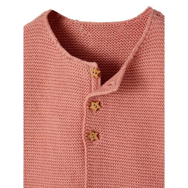 Gilet Naissance En Tricot Point Mousse Vertbaudet La Redoute