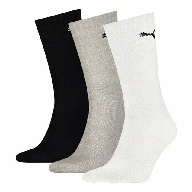 Lot de 3 paires de chaussettes de tennis homme Puma ANTHRACITE