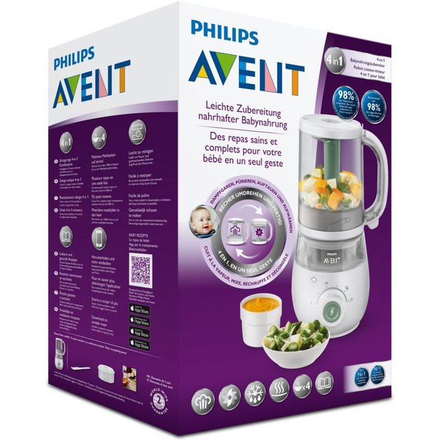 Mixeur Cuiseur Bebe Avent Cuiseur Vapeur 4 En 1 Scf5 01 Philips La Redoute