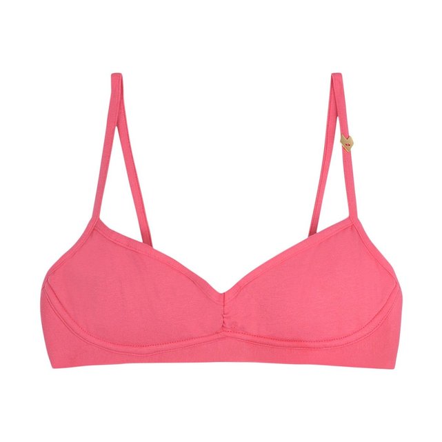 Soutien-gorge balconnet sans armature en coton doublé rose ...