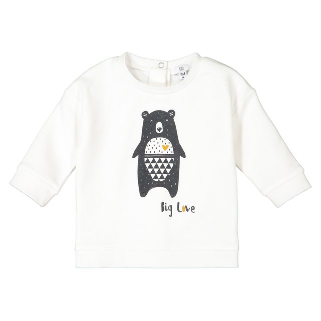 Sweatshirt aus Bio-Baumwolle mit Teddyb/ärmotiv