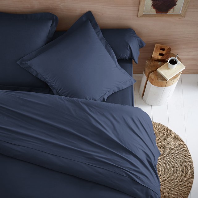 Drap Plat Uni En Coton Biologique Scenario Marine La Redoute Interieurs La Redoute