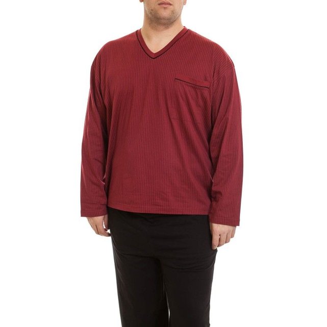 Pyjamas homme grande taille coton rouge Adamo | La Redoute