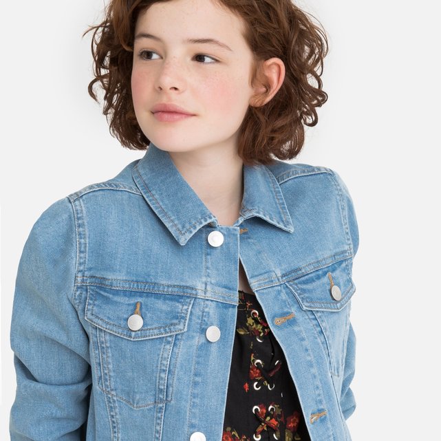 Veste jean 10 16 ans double stone La Redoute Collections Veste denim fille | La Redoute