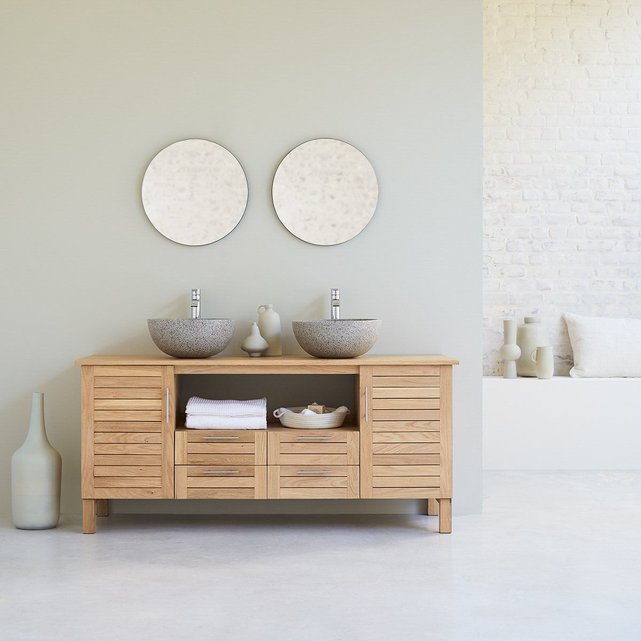 Meuble Salle De Bain En Teck 165 Soho Naturel Tikamoon La Redoute